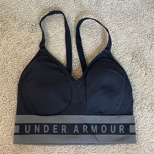 Under Armour Compression Sports Bra Black and Grey Size Small